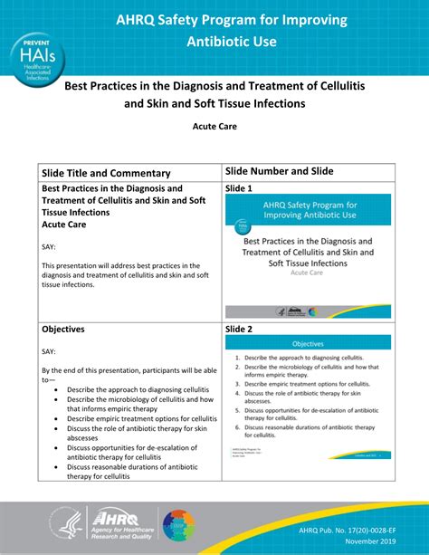 Best Practices in the Diagnosis and Treatment of Cellulitis and .